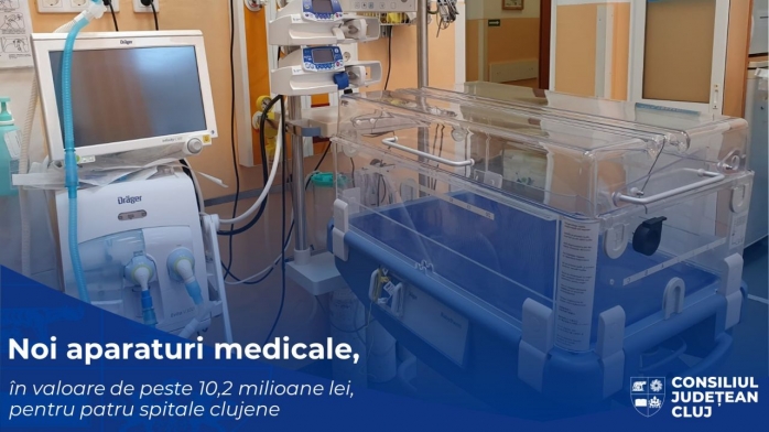 Patru spitale din Cluj vor avea echipament și aparatură medicală COVID19 de peste 10 milioane de lei